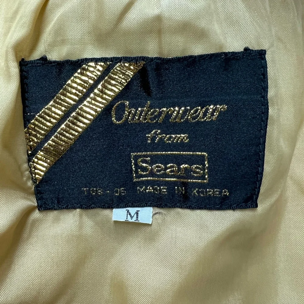 Vintage 70s Sears Men’s M Brown Retro Puffer Vest Insulated - Picture 2 of 9